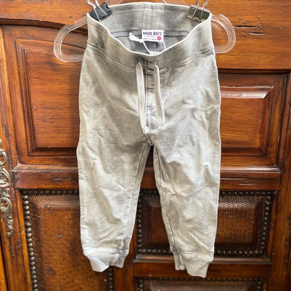 Nwt 🏷️ MISH BOYS DISTRESSED GREY JOGGERS SIZE 2 - Picture 2 of 6